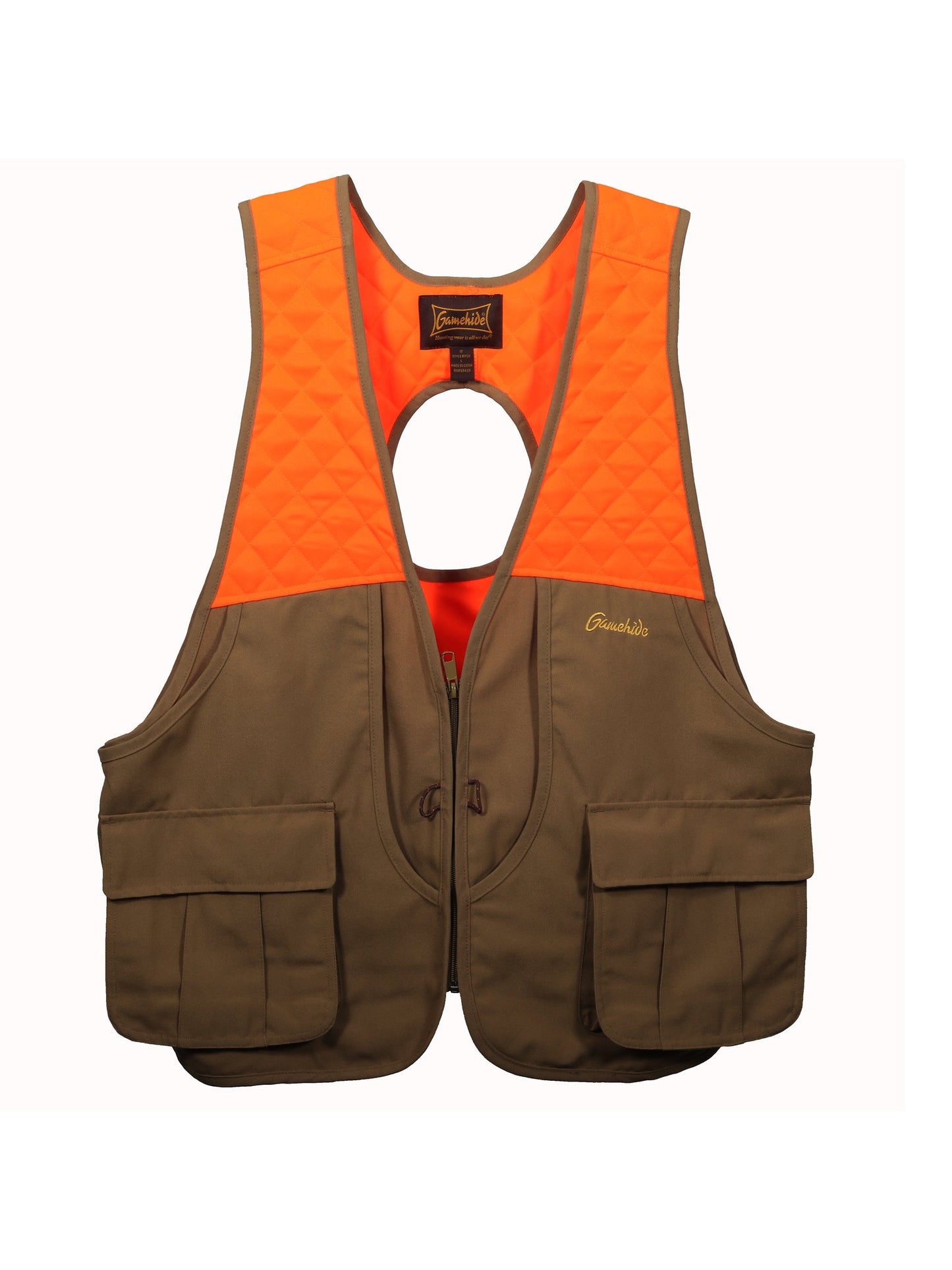 Lightweight Upland Bird Hutning Vest WIth Blaze Orange